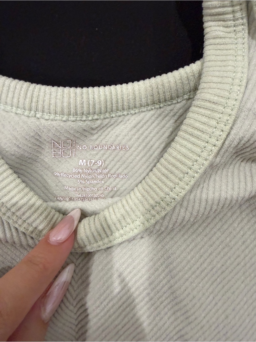 No Boundaries Cream Ribbed Crop Tank - Picture 2 of 2